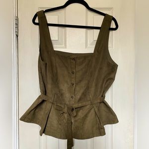 New ✨ Suede Olive Green Top